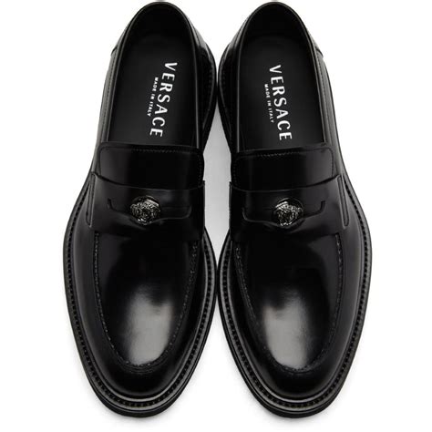 versace mens loafers sale|Versace black medusa loafers.